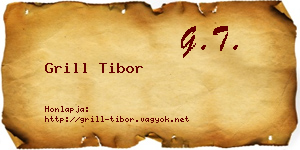Grill Tibor névjegykártya