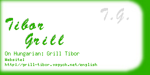 tibor grill business card